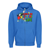 True Royal Living an au-some life Autism Awareness Day Zipper Hoodie - FaDigitalArtStudio