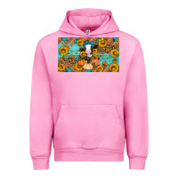Fuchsia Pink Fall cow Urban Hoodie - Artiststas