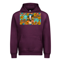 Mauve Wine Fall cow Urban Hoodie - Artiststas