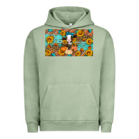 Pigment Oil Green Fall cow Urban Hoodie - Artiststas