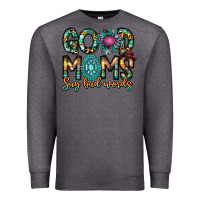 Charcoal Heather Good Moms Say Bad Words Premium Sweatshirt - CowhideDigitalArt