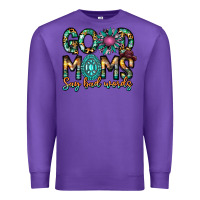 Purple Good Moms Say Bad Words Premium Sweatshirt - CowhideDigitalArt