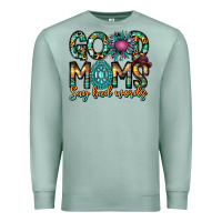 Seafoam Good Moms Say Bad Words Premium Sweatshirt - CowhideDigitalArt