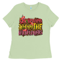 Matcha she belongs among the wildflowers Ladies Tee - NancyCooperArtShop