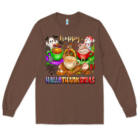Chestnut happy hallothanksmas coffee cups with ghost turkey Long Sleeve Tee - texasbilliewilder