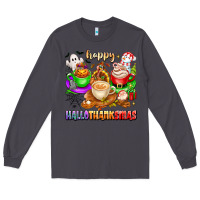 Smoke happy hallothanksmas coffee cups with ghost turkey Long Sleeve Tee - texasbilliewilder