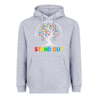 Heather Grey Why Fit In Autism Awareness Heavyweight Hoodie - CowhideDigitalArt