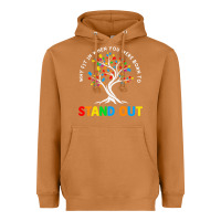 Meerkat Why Fit In Autism Awareness Heavyweight Hoodie - CowhideDigitalArt
