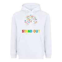 White Why Fit In Autism Awareness Heavyweight Hoodie - CowhideDigitalArt