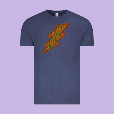 Western Cactus Lightning Orange Background Vintage Tee Designed By Bettercallsaul