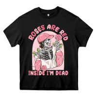 Black roses are red inside i'm dead Heavy Core Tee - MaliasSmallBusiness