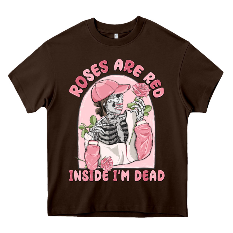 Roses Are Red Inside I'm Dead Heavy Core Tee by MaliasSmallBusiness | Teevron