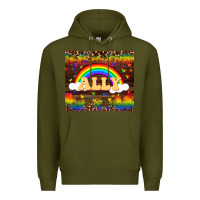 Army Green Ally Premium Hoodie - FaDigitalArtStudio