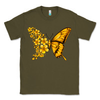 Army Green childhood cancer butterfly Classic Tee - Jasminsmagicworld