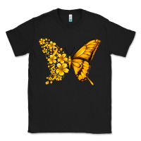Black childhood cancer butterfly Classic Tee - Jasminsmagicworld