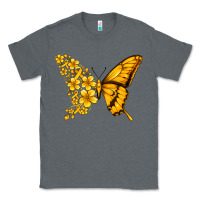 Charcoal Heather childhood cancer butterfly Classic Tee - Jasminsmagicworld