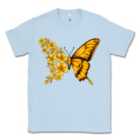 Dusty Blue childhood cancer butterfly Classic Tee - Jasminsmagicworld