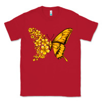 Red childhood cancer butterfly Classic Tee - Jasminsmagicworld