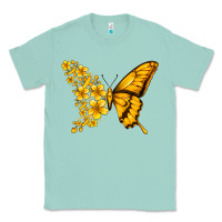 Seafoam childhood cancer butterfly Classic Tee - Jasminsmagicworld