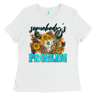 White somebodys problem Ladies Tee - NancyCooperArtShop