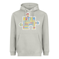 Moon Dust Autism Puzzle Piece Words Autistic Heavyweight Hoodie - CowhideDigitalArt