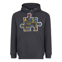 Smoke Autism Puzzle Piece Words Autistic Heavyweight Hoodie - CowhideDigitalArt