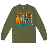Army Green This mimi loves her little pumpkins Long Sleeve Tee - texasbilliewilder