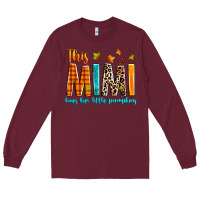 Burgundy This mimi loves her little pumpkins Long Sleeve Tee - texasbilliewilder