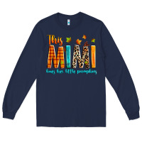 Navy This mimi loves her little pumpkins Long Sleeve Tee - texasbilliewilder