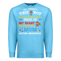 Ocean Blue LIL Autism Mom Premium Sweatshirt - CowhideDigitalArt