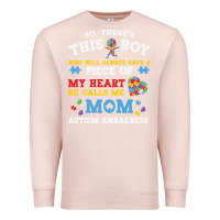 Pale Pink LIL Autism Mom Premium Sweatshirt - CowhideDigitalArt