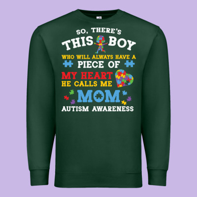Lil Autism Mom Premium Sweatshirt Designed By Cowhidedigitalart