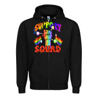 Black support squad pride Zipper Hoodie - FaDigitalArtStudio