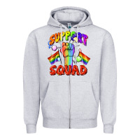 Heather Grey support squad pride Zipper Hoodie - FaDigitalArtStudio