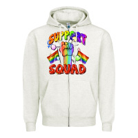 Oatmeal Heather support squad pride Zipper Hoodie - FaDigitalArtStudio