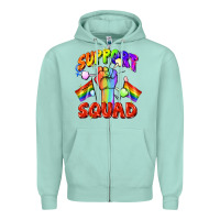 Seafoam support squad pride Zipper Hoodie - FaDigitalArtStudio