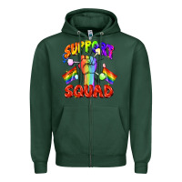 Sports Green support squad pride Zipper Hoodie - FaDigitalArtStudio