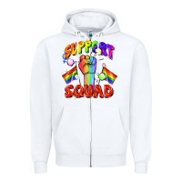 White support squad pride Zipper Hoodie - FaDigitalArtStudio
