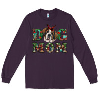 Plum Western Christmas Dog Mom St Bernard Long Sleeve Tee - RanaPortraitStore