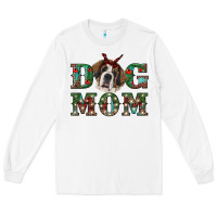 White Western Christmas Dog Mom St Bernard Long Sleeve Tee - RanaPortraitStore
