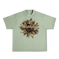 Oil Green Thankful Sunflower Urban Heavy Tee - Bettercallsaul