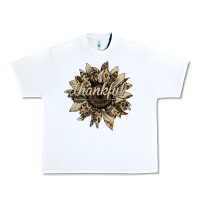White Thankful Sunflower Urban Heavy Tee - Bettercallsaul