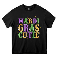 Black mardi gras cutie Heavy Core Tee - MaliasSmallBusiness
