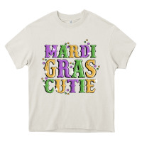 Cream mardi gras cutie Heavy Core Tee - MaliasSmallBusiness