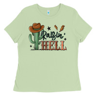 Matcha raisin hell cowboy cactus Ladies Tee - MaliasSmallBusiness