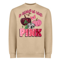Mushroom in october we wear pink Heavyweight Sweatshirt - CowGirlArtShop