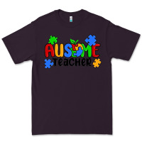 Plum ausome teacher Premium Tee - MaliasSmallBusiness