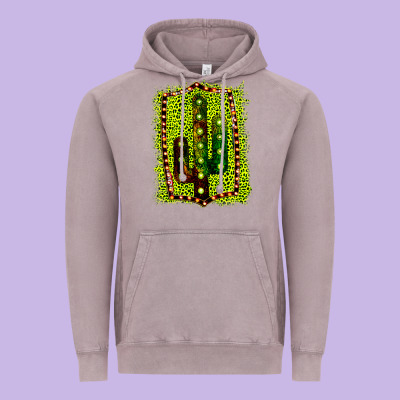 Cactus Leopard Frame Vintage Hoodie Designed By Bettercallsaul