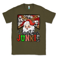 Army Green Christmas junkie Santa Claus Classic Tee - Jasminsmagicworld