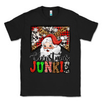 Black Christmas junkie Santa Claus Classic Tee - Jasminsmagicworld